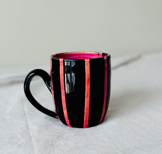 Black Cherry Striped Mug(16 fl oz)