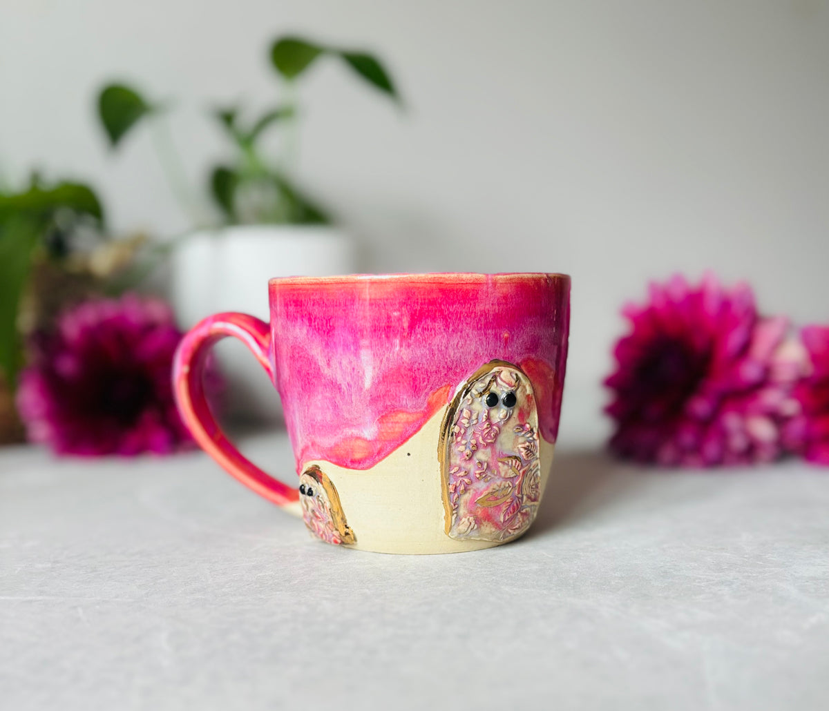 Victorian Rose 22k 3D Ghost Mug