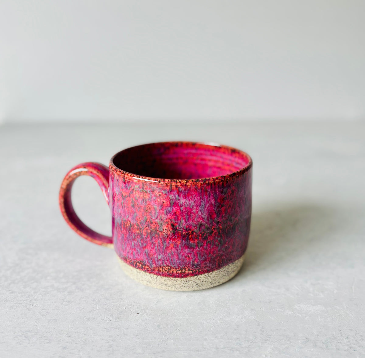 Raspberry Crimson Speckled Mug