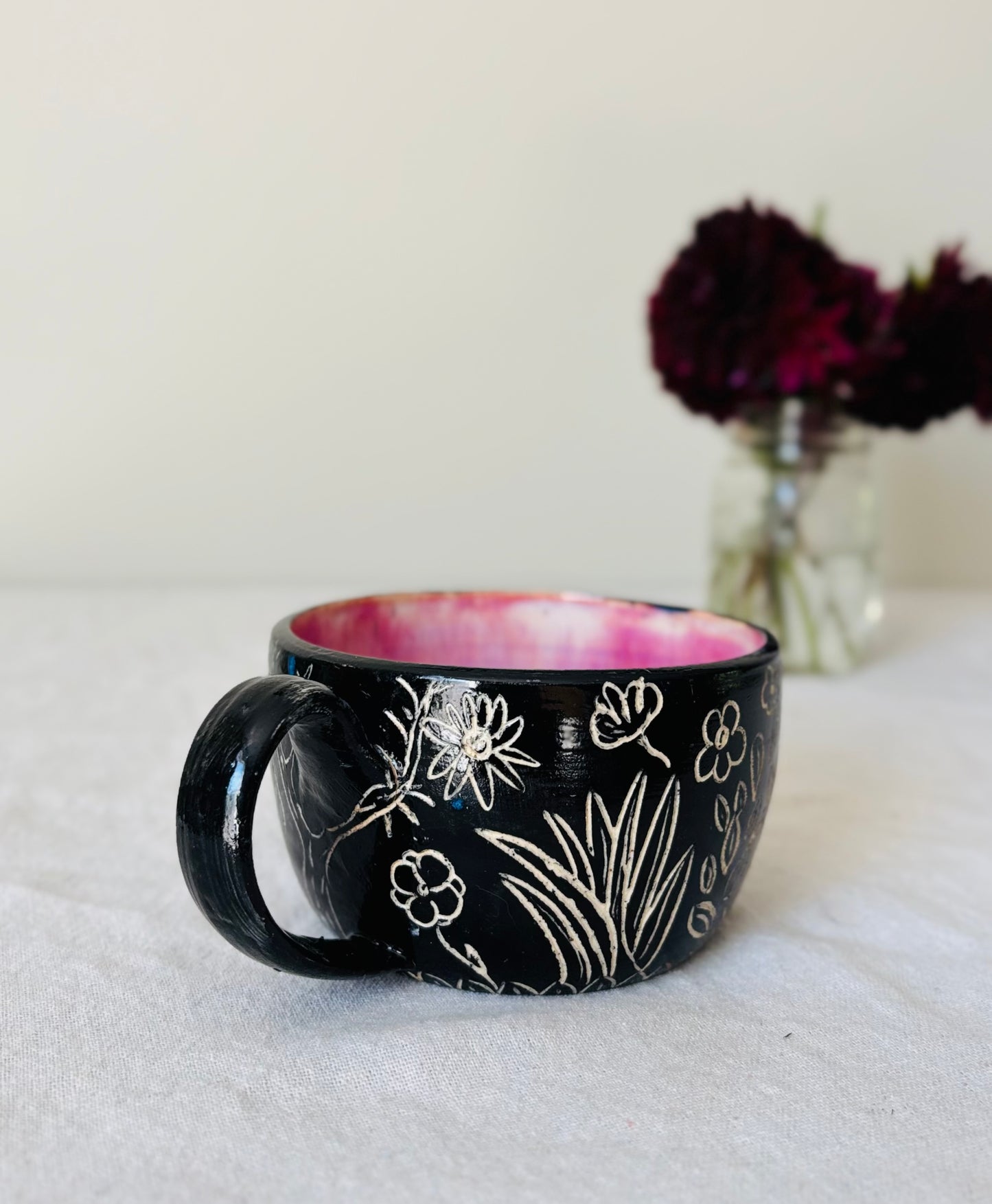 16 fl oz August Sunset Sgraffito Cappuccino Mug