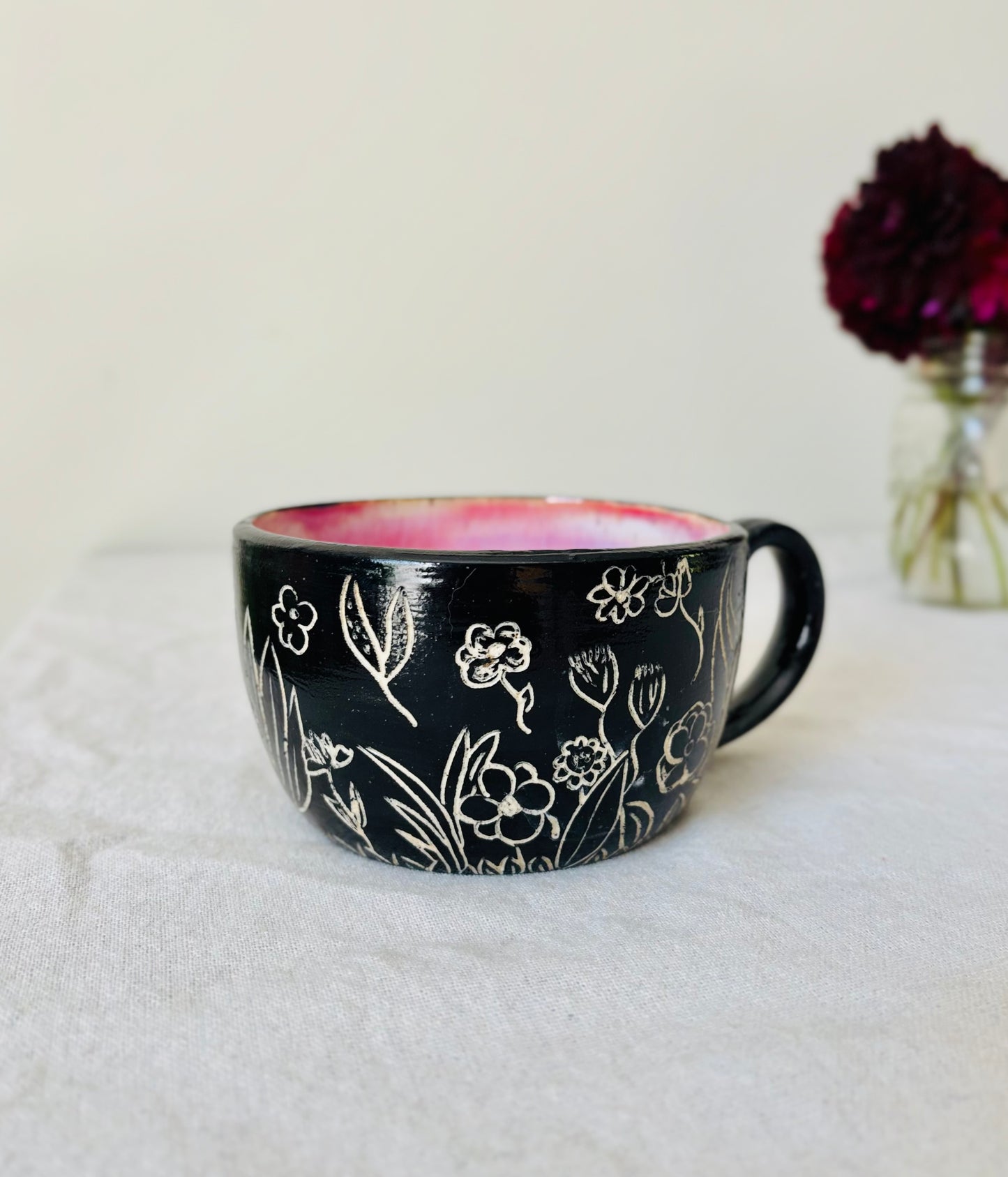 16 fl oz August Sunset Sgraffito Cappuccino Mug