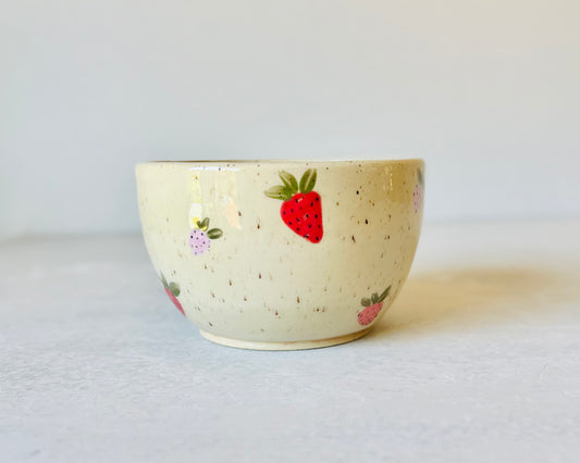 Hand Painted Strawberry Bowl
