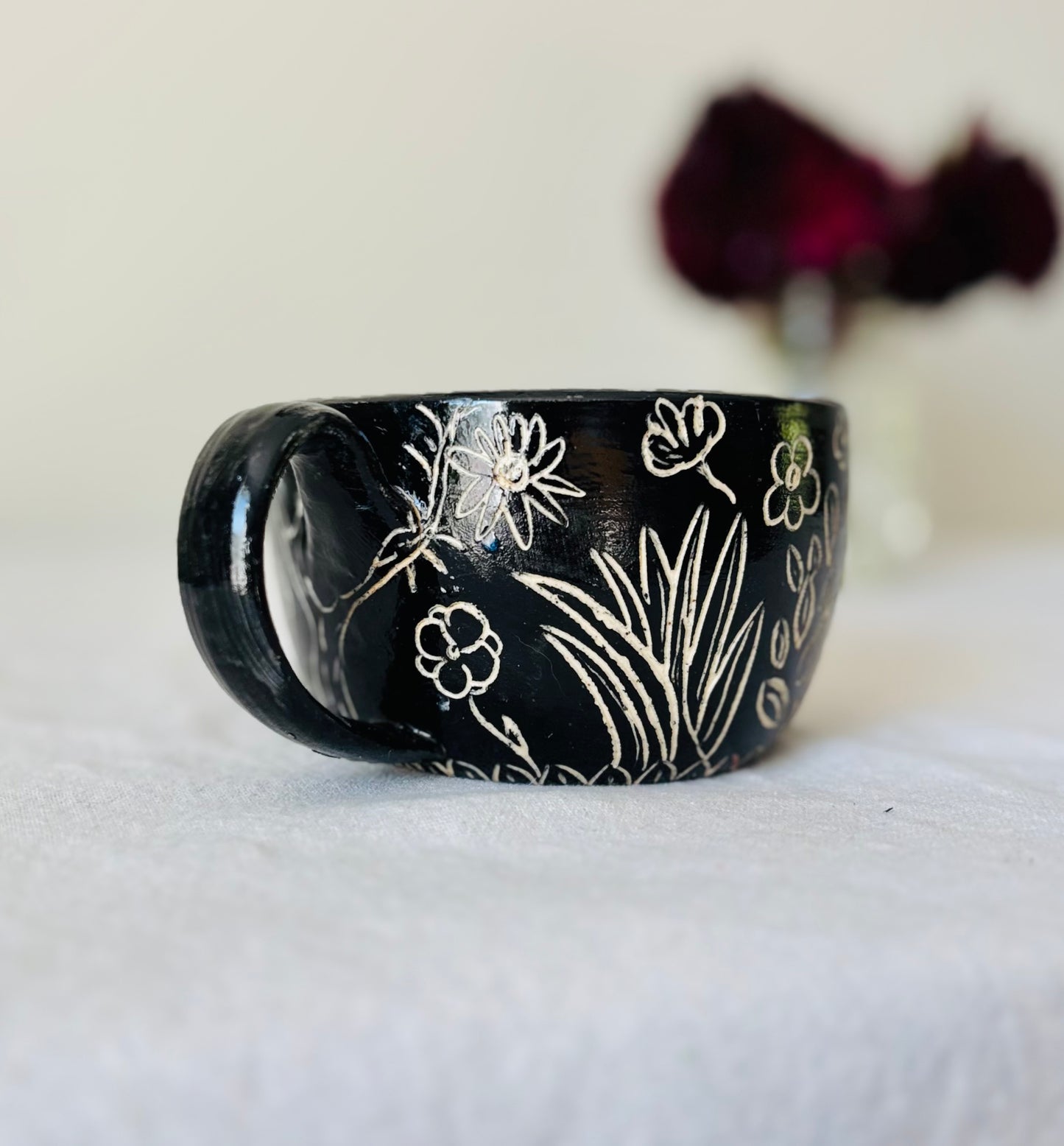 16 fl oz August Sunset Sgraffito Cappuccino Mug