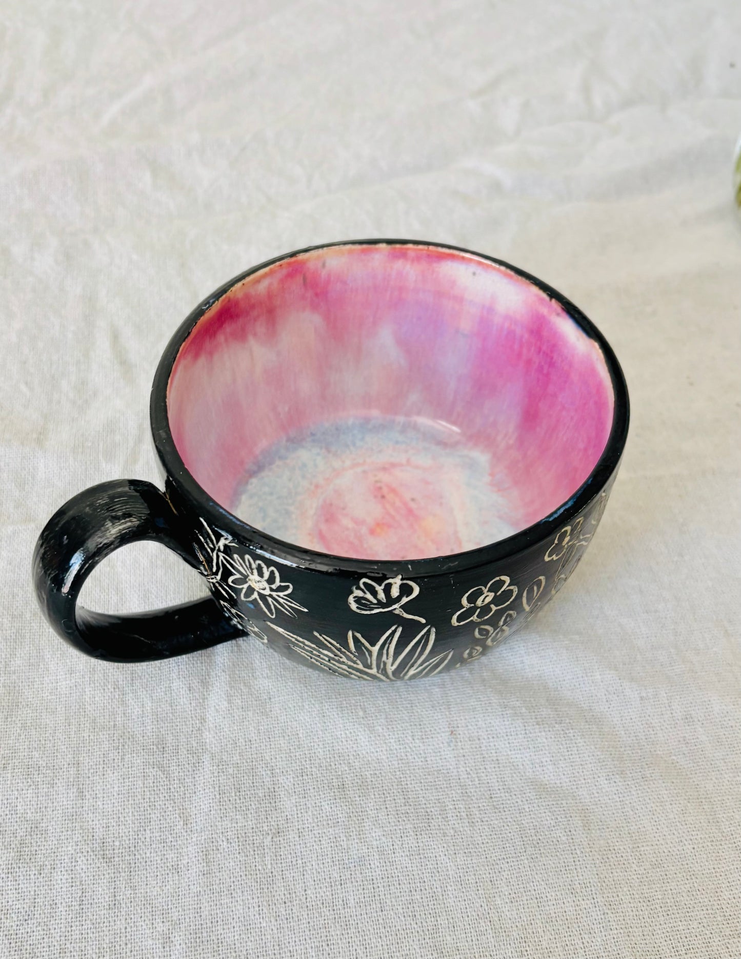 16 fl oz August Sunset Sgraffito Cappuccino Mug
