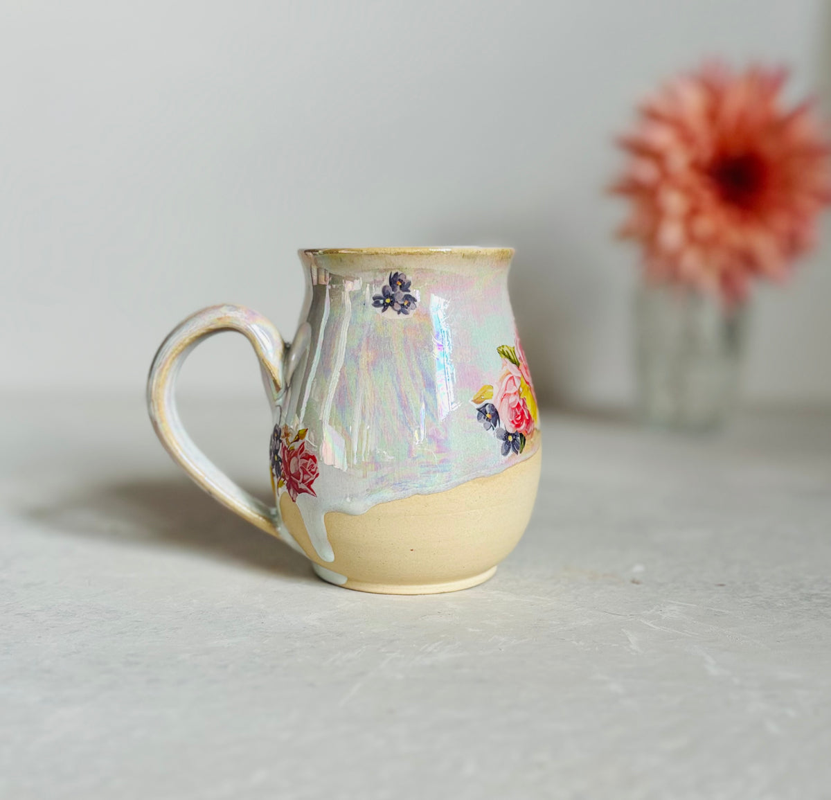 Iridescent Floral Mug #3 (second)