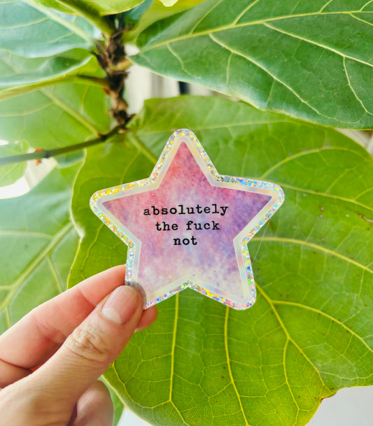 Purple Star Absolutely the Fuck Not Sticker