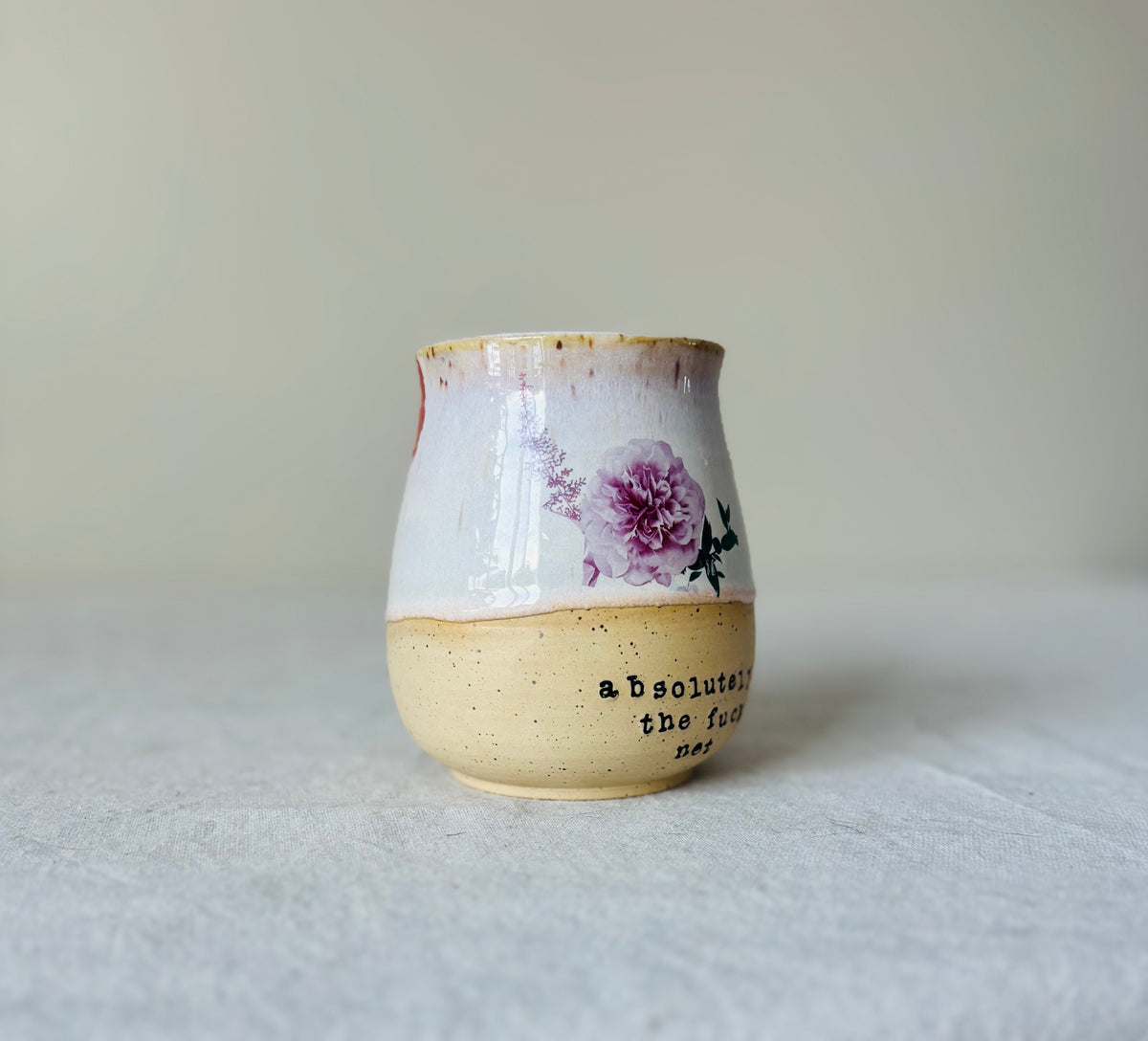 PREVIEW: Release Date is October 11th, 6pm est for Instagram subscribers, 7pm est for the public: Floral Absolutely the Fuck Not Mug (Delivery before X-mas)
