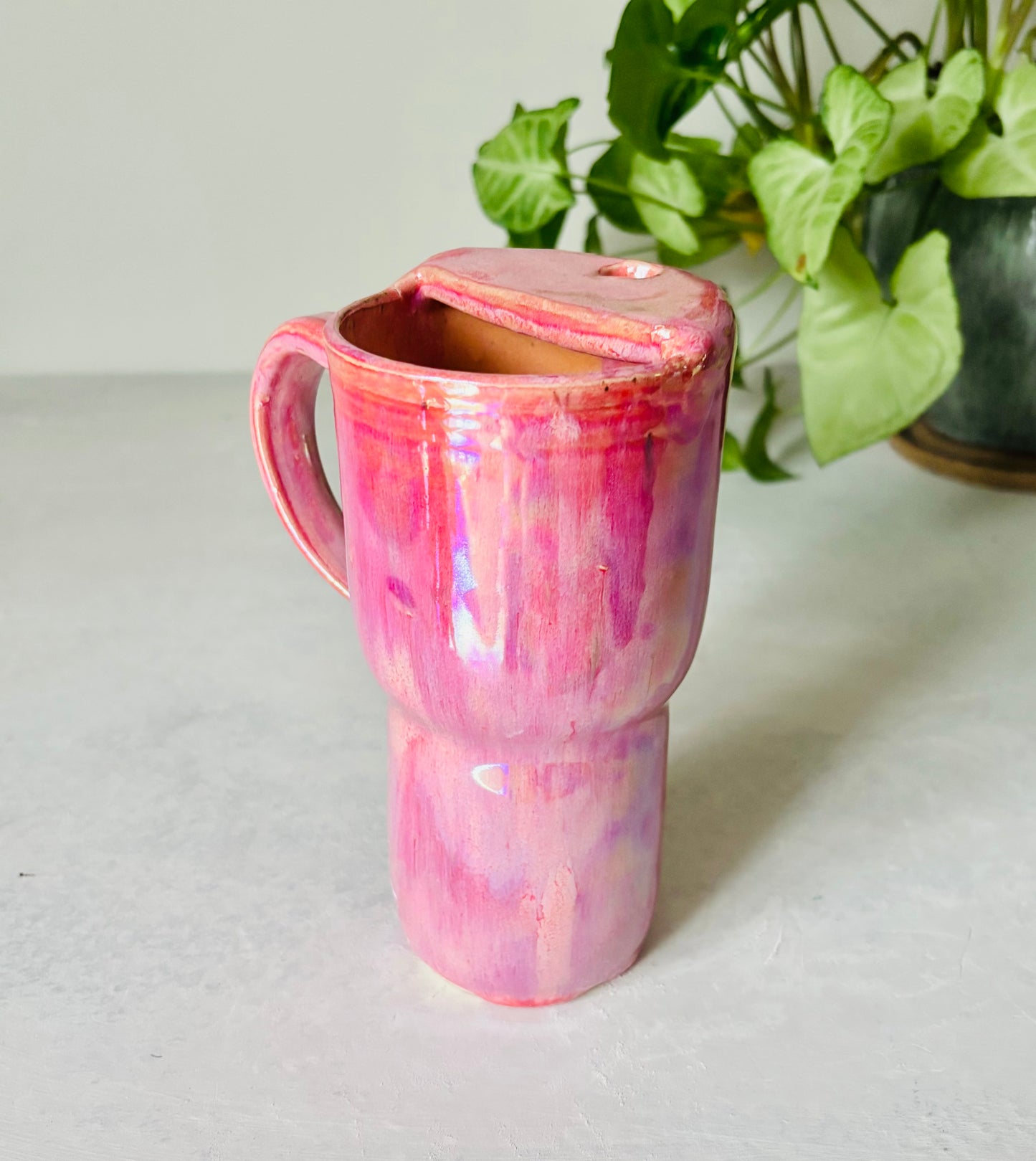 Iridescent Hot Pink Travel Mug