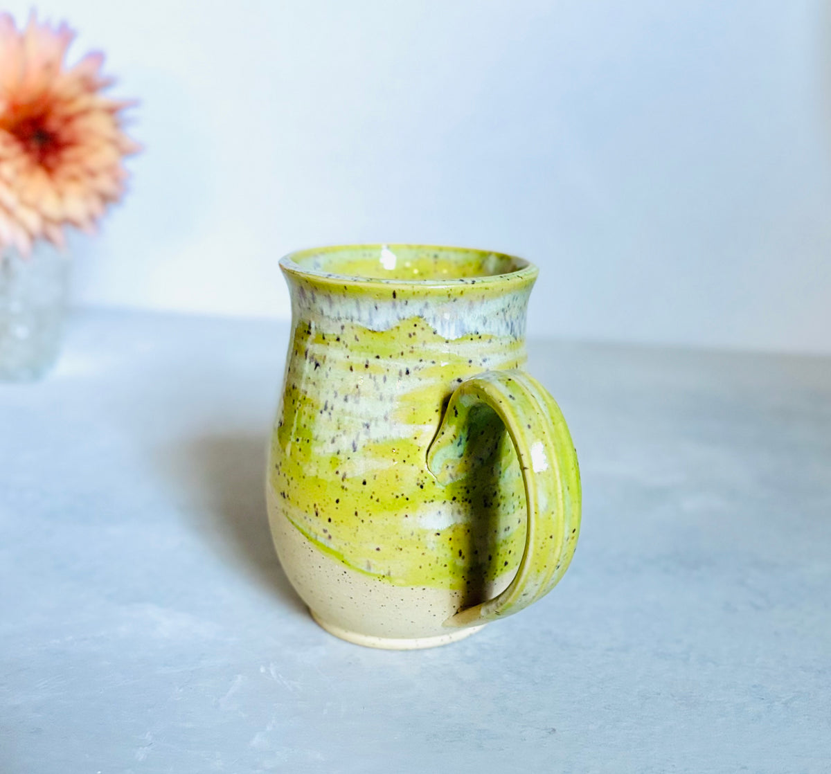 Stoneware Mug in Floating Chartreuse