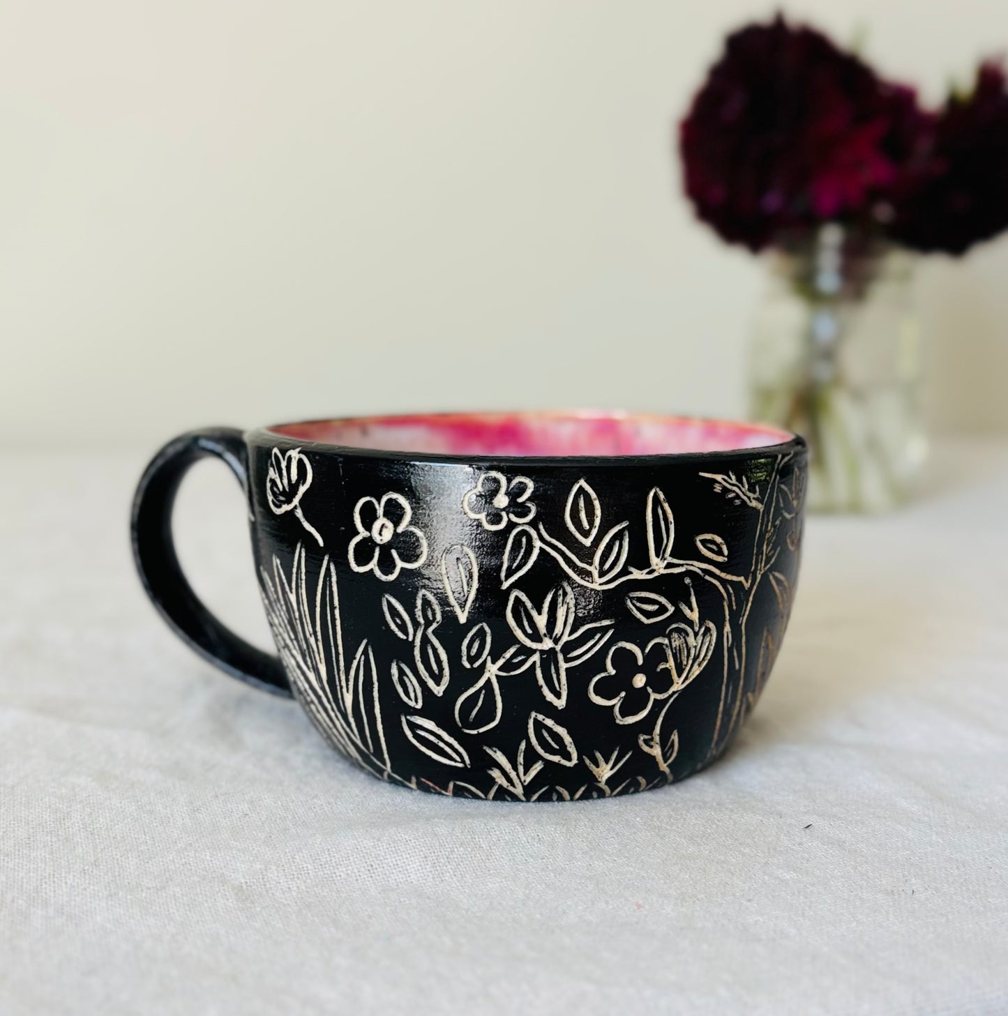 16 fl oz August Sunset Sgraffito Cappuccino Mug
