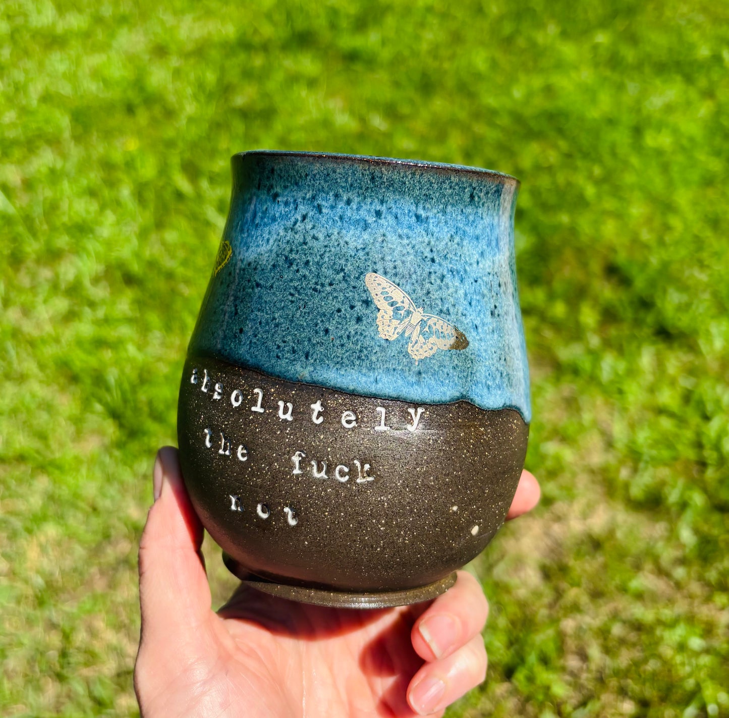 Absolutely the Fuck Not 22k Gold Butterfly Mug