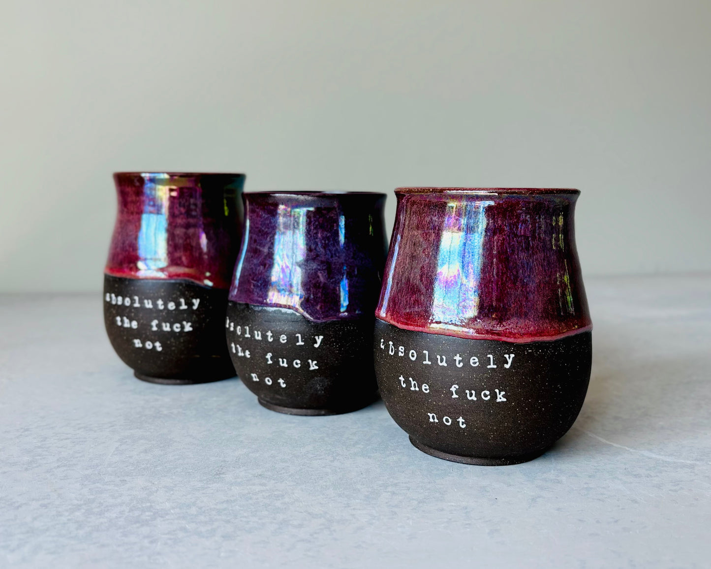 Iridescent Absolutely the Fuck Not Mug in Grape