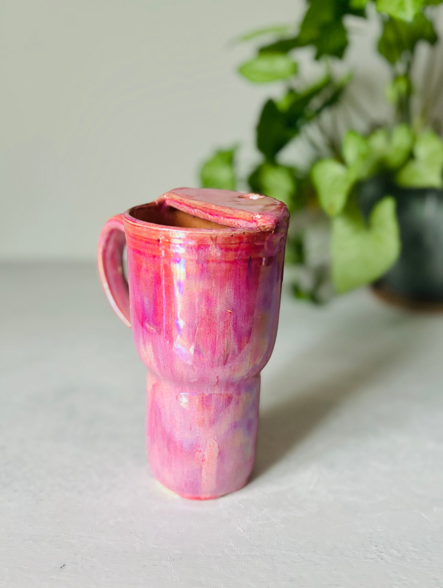 Iridescent Hot Pink Travel Mug