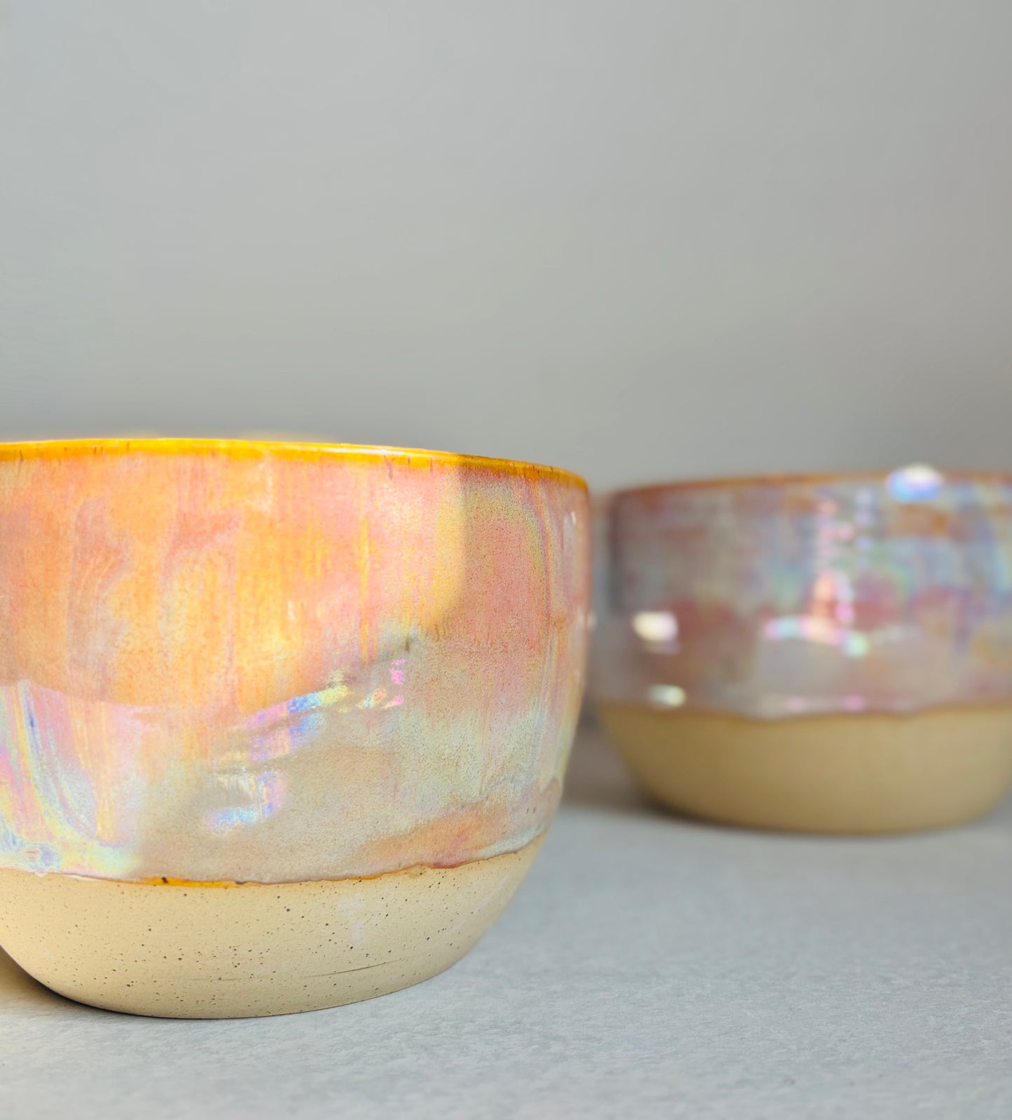 Serving Bowl in Pastel Iridescent Persimmon (7cups)