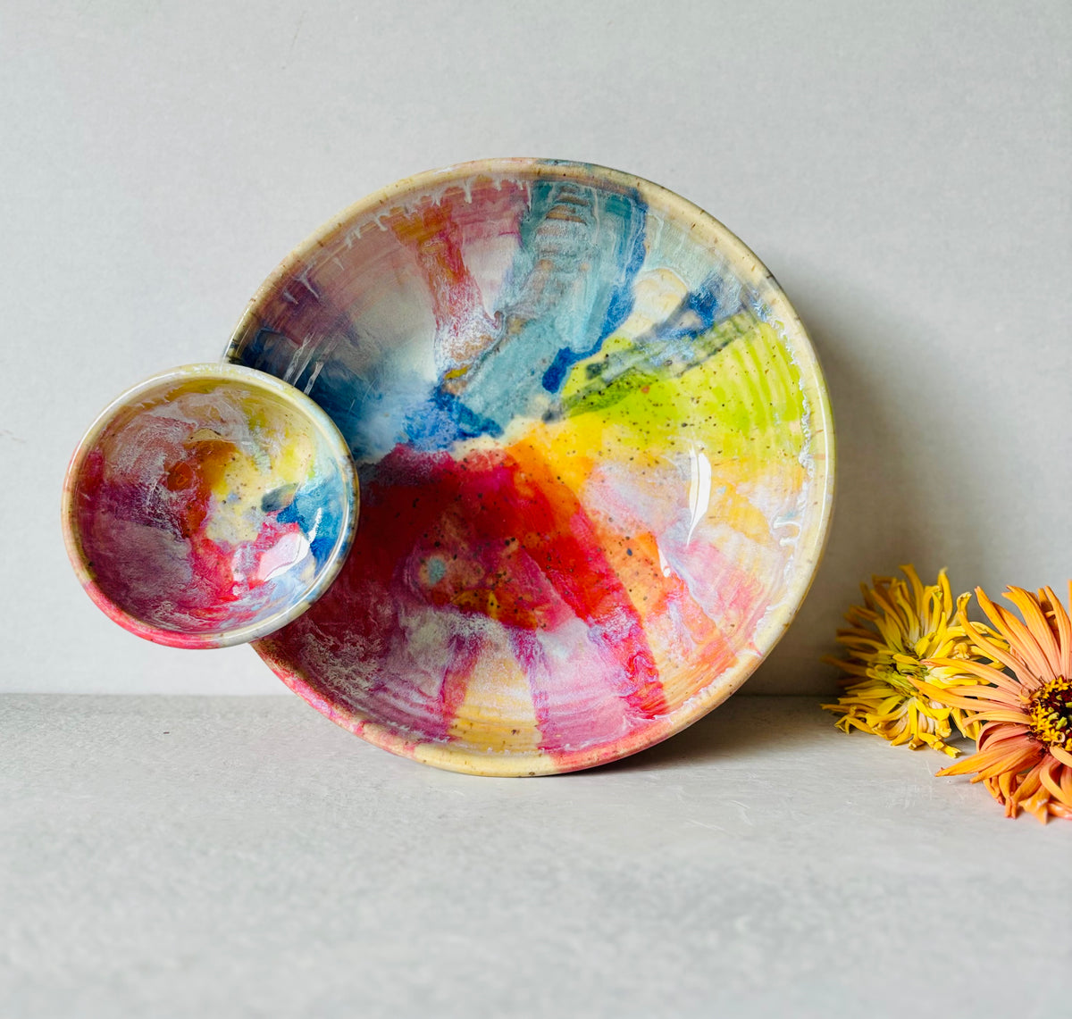 Rainbow Chip & Dip Bowl