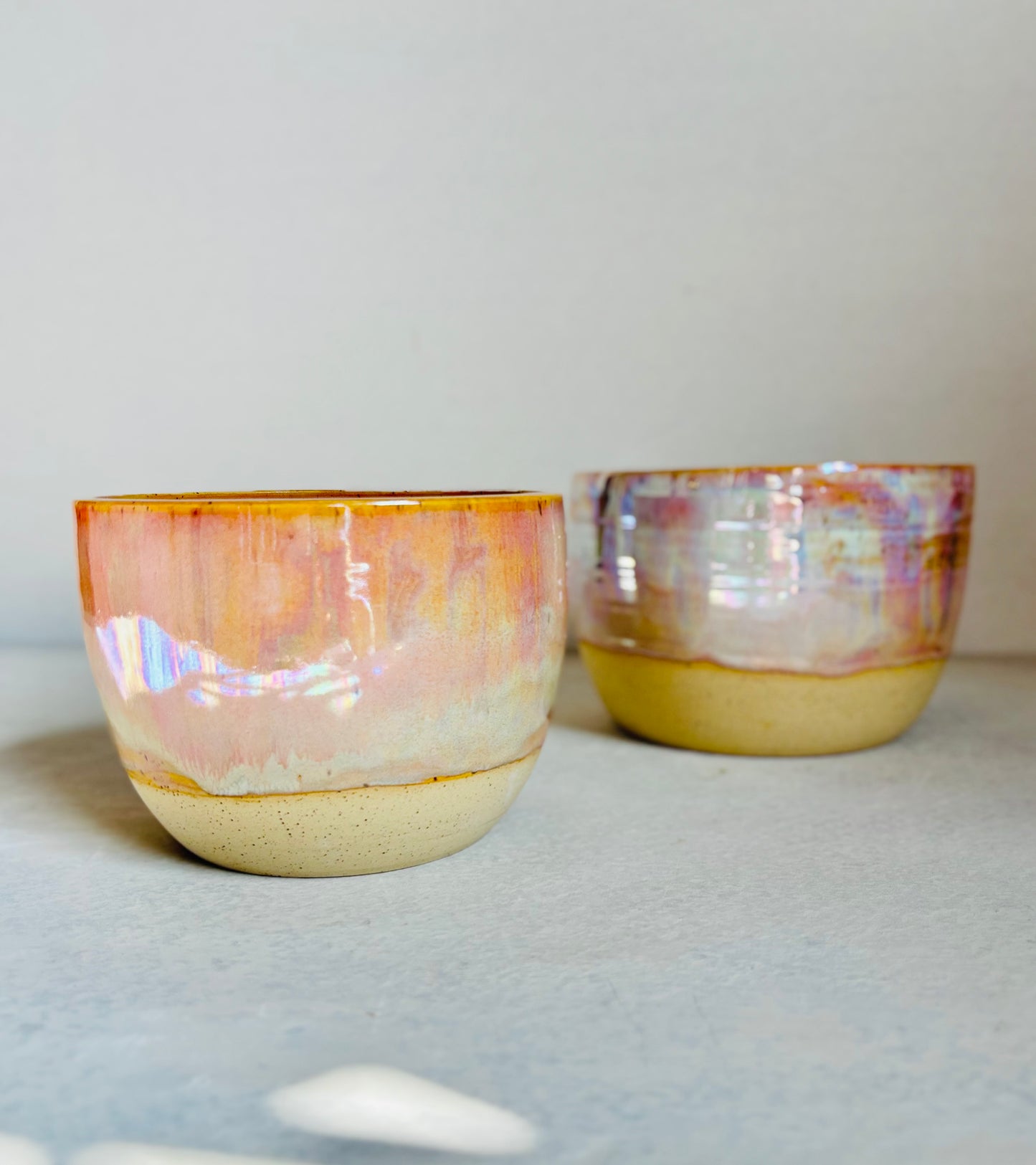 Serving Bowl in Pastel Iridescent Persimmon (7cups)