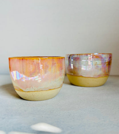 Serving Bowl in Pastel Iridescent Persimmon (7cups)