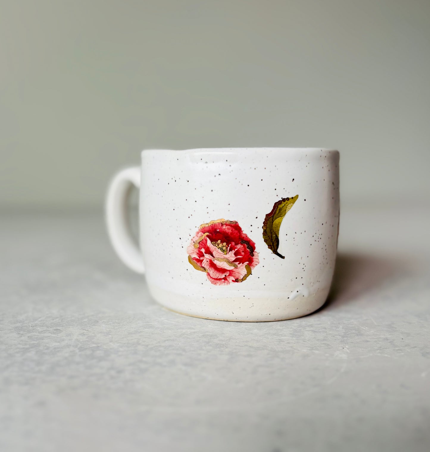Vintage 22k Gold Peony Mug 4