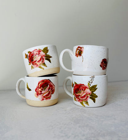 Vintage 22k Gold Peony Mug 4