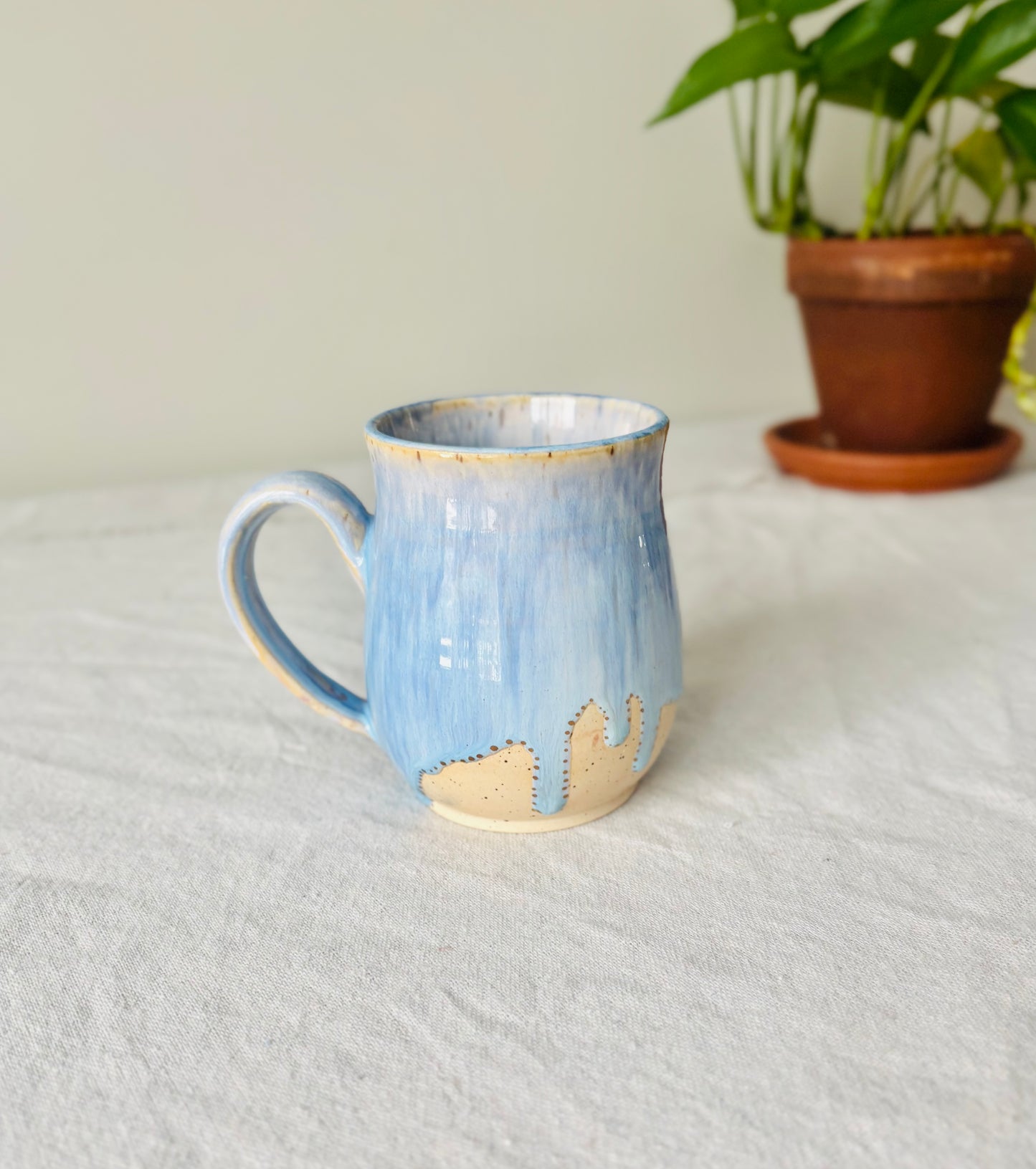 Powder Blue & 22k Gold Mug