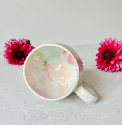 Pastel Rainbow & 22k Gold Ghost Mug