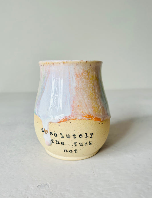 Absolutely the Fuck Not Rainbow Mug with 22k Gold Detail (17 fl oz)