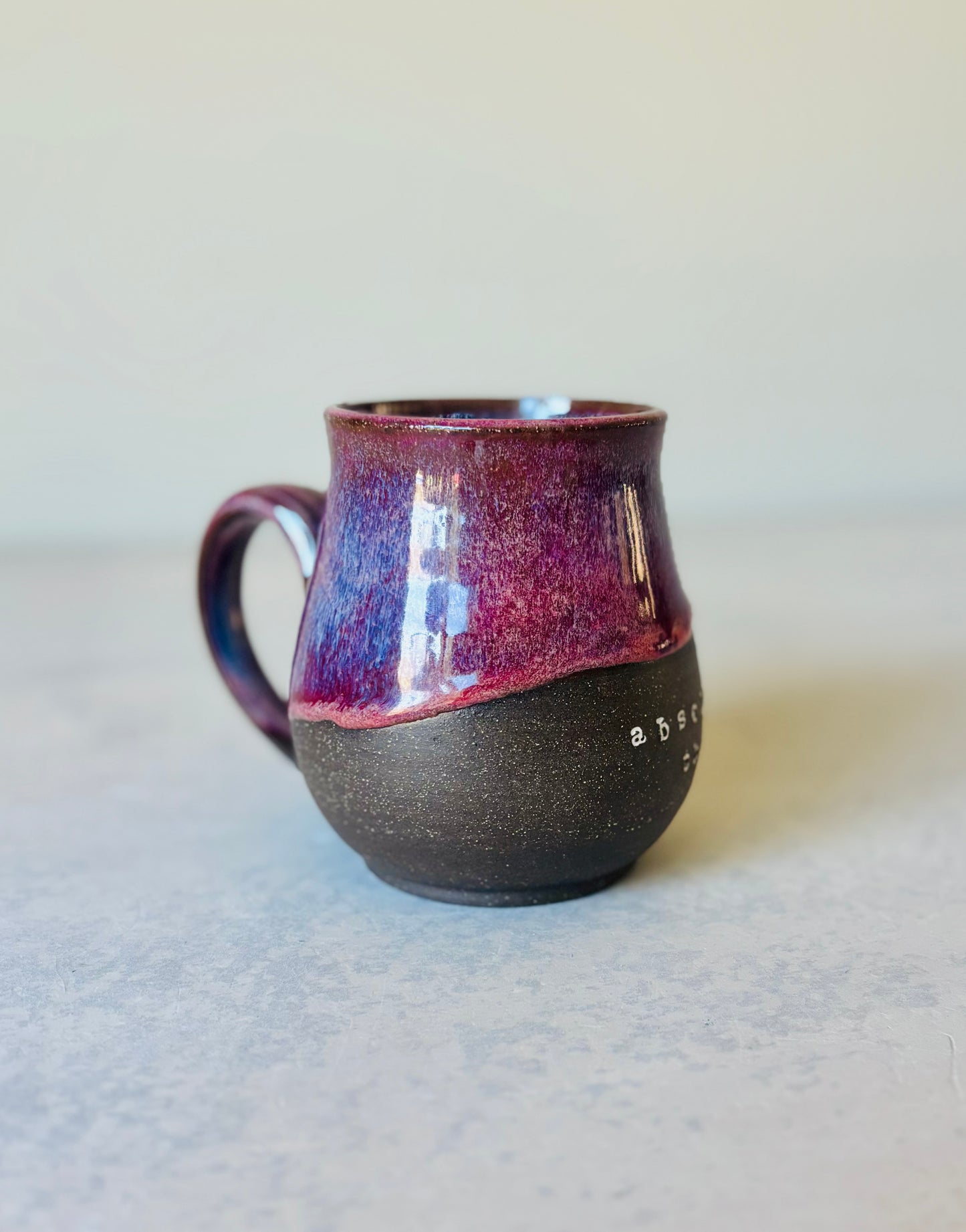 Pre-Order: Absolutely the Fuck Not Mug Summer Berry Glaze on Black Clay (10-12 weeks)