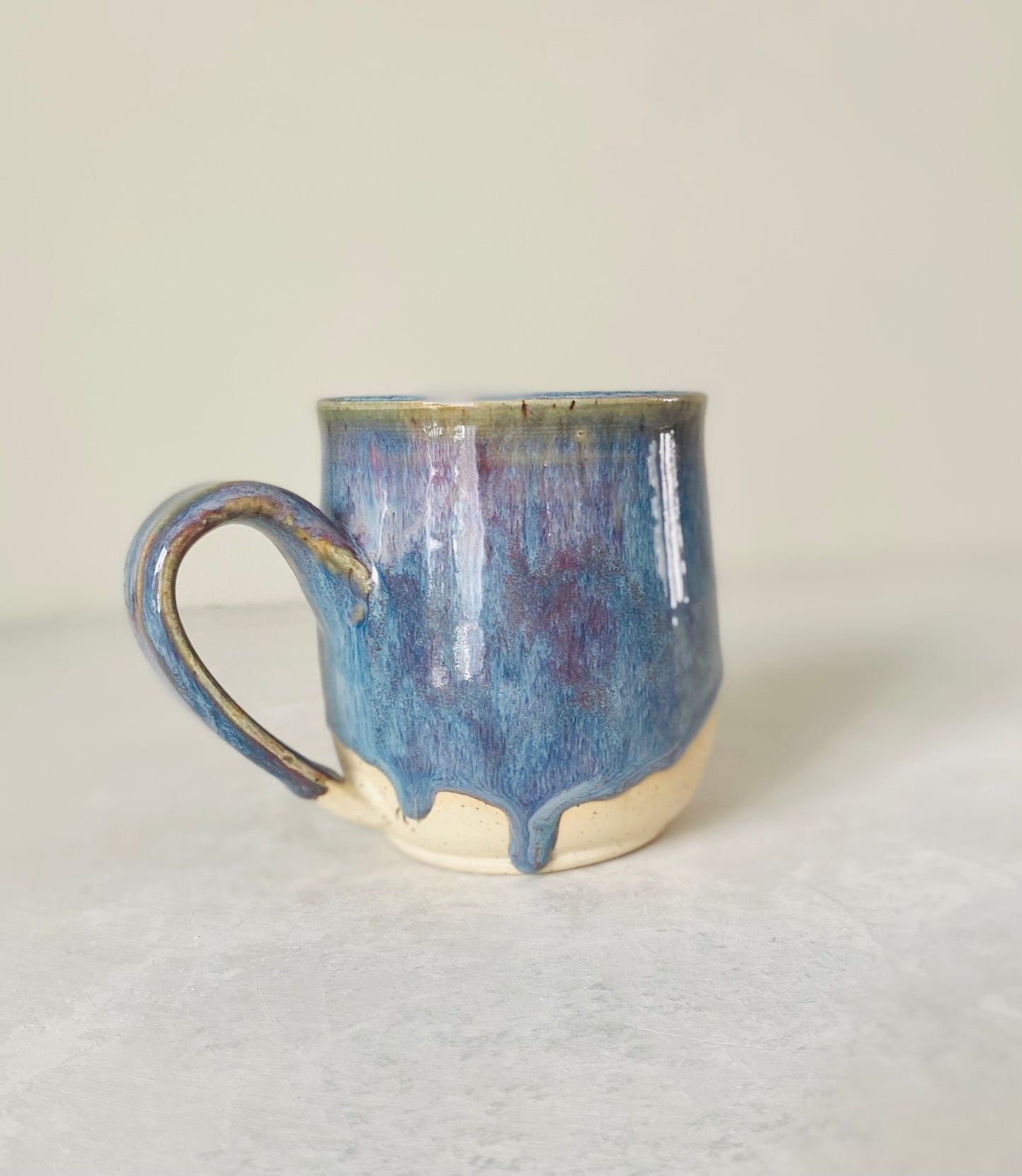 12 oz “Im Confused” Blue Speckled Mug