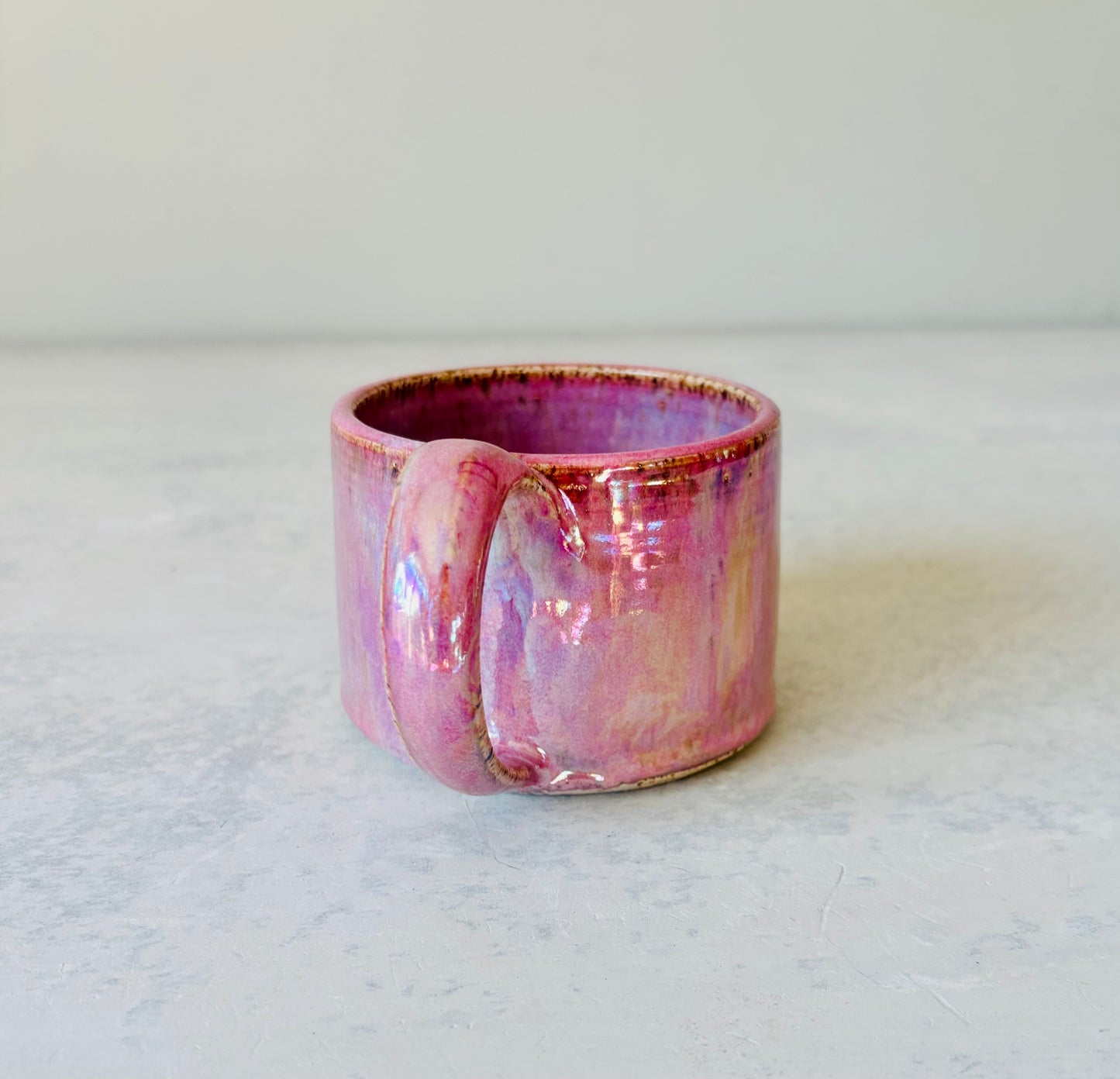 Iridescent Speckled Rose Mug (second)