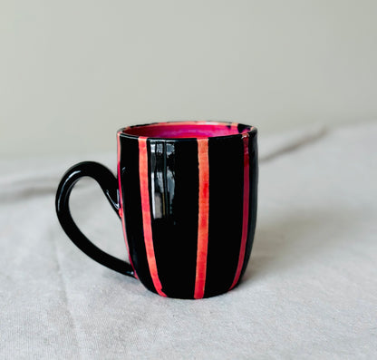 Black Cherry Striped Mug(16 fl oz)