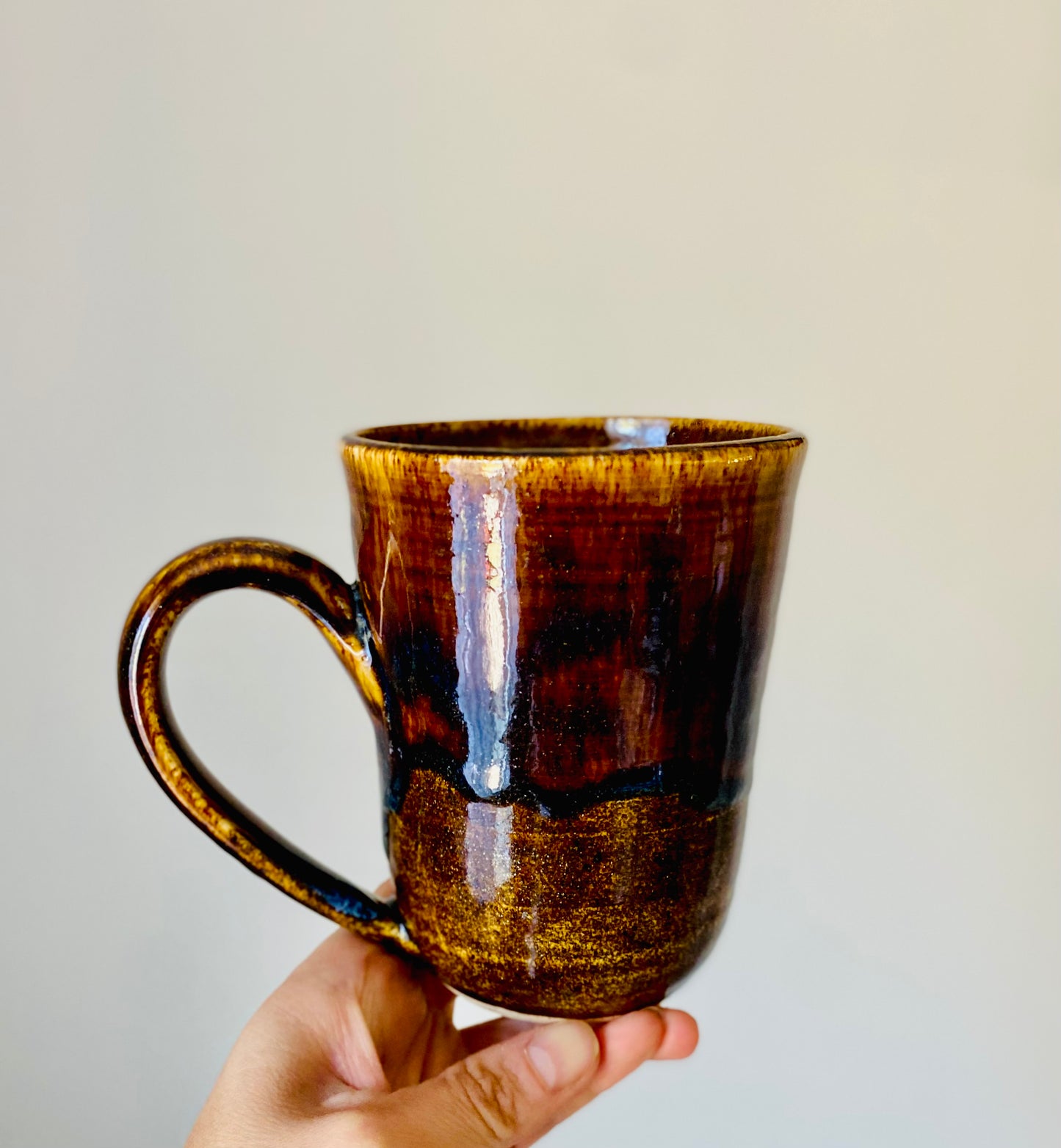 15oz Autumn Glitter & Gold Tall Mug