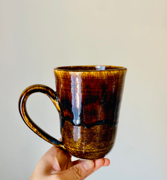 15oz Autumn Glitter & Gold Tall Mug