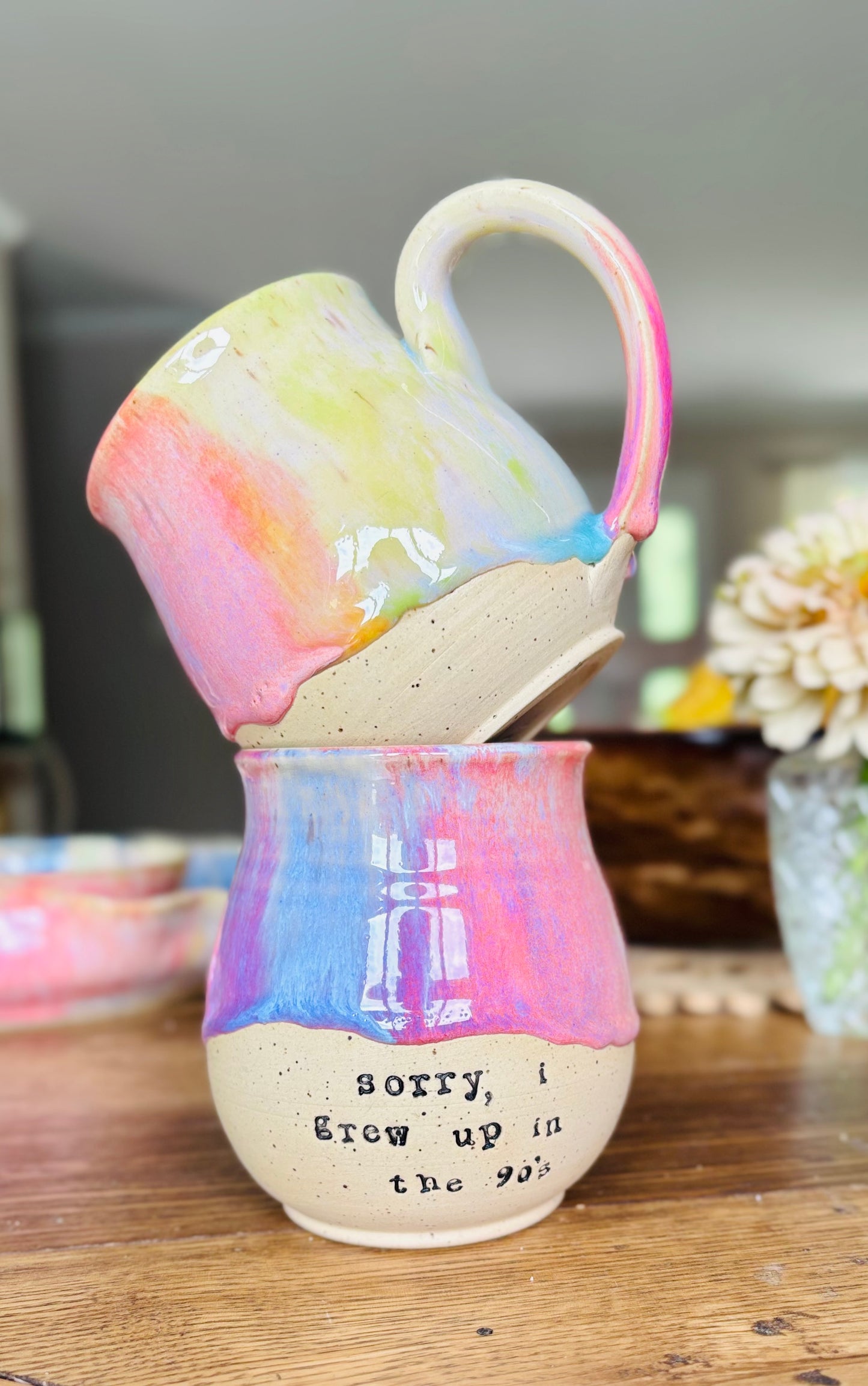 “I grew up in the 90s” Rainbow Mug
