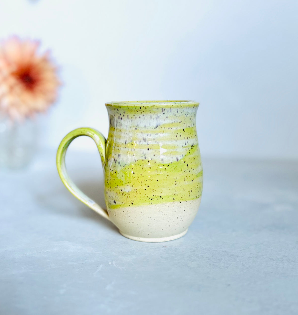 Stoneware Mug in Floating Chartreuse