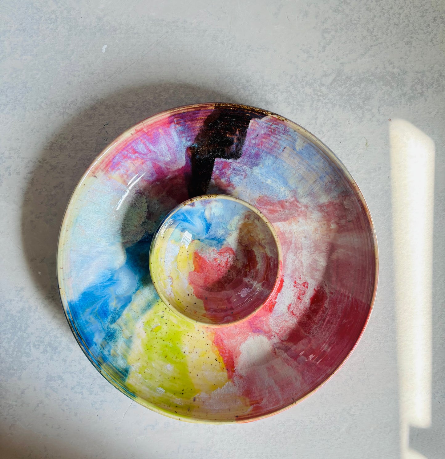 Party Platter Rainbow Glaze