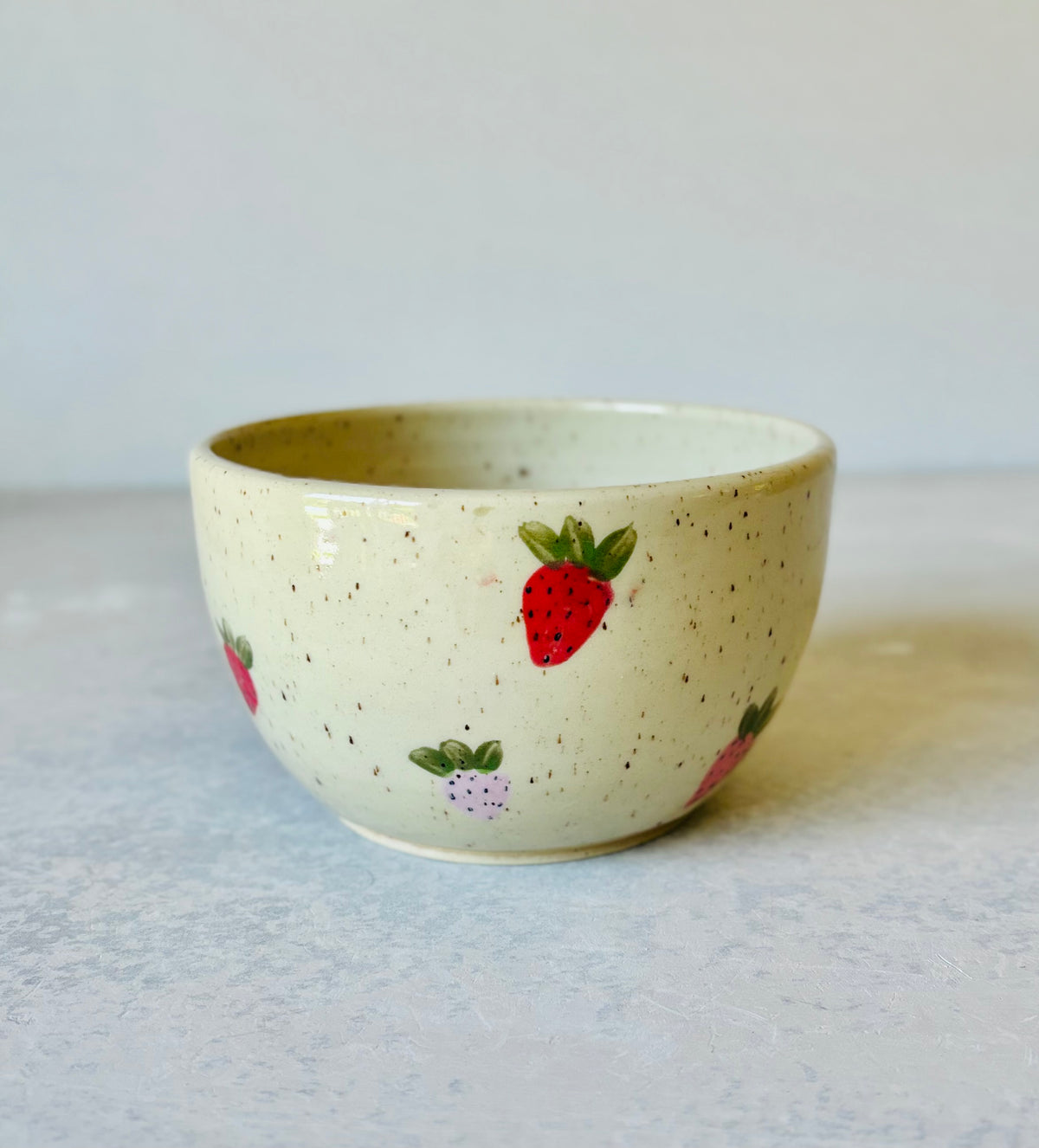 Hand Painted Strawberry Bowl