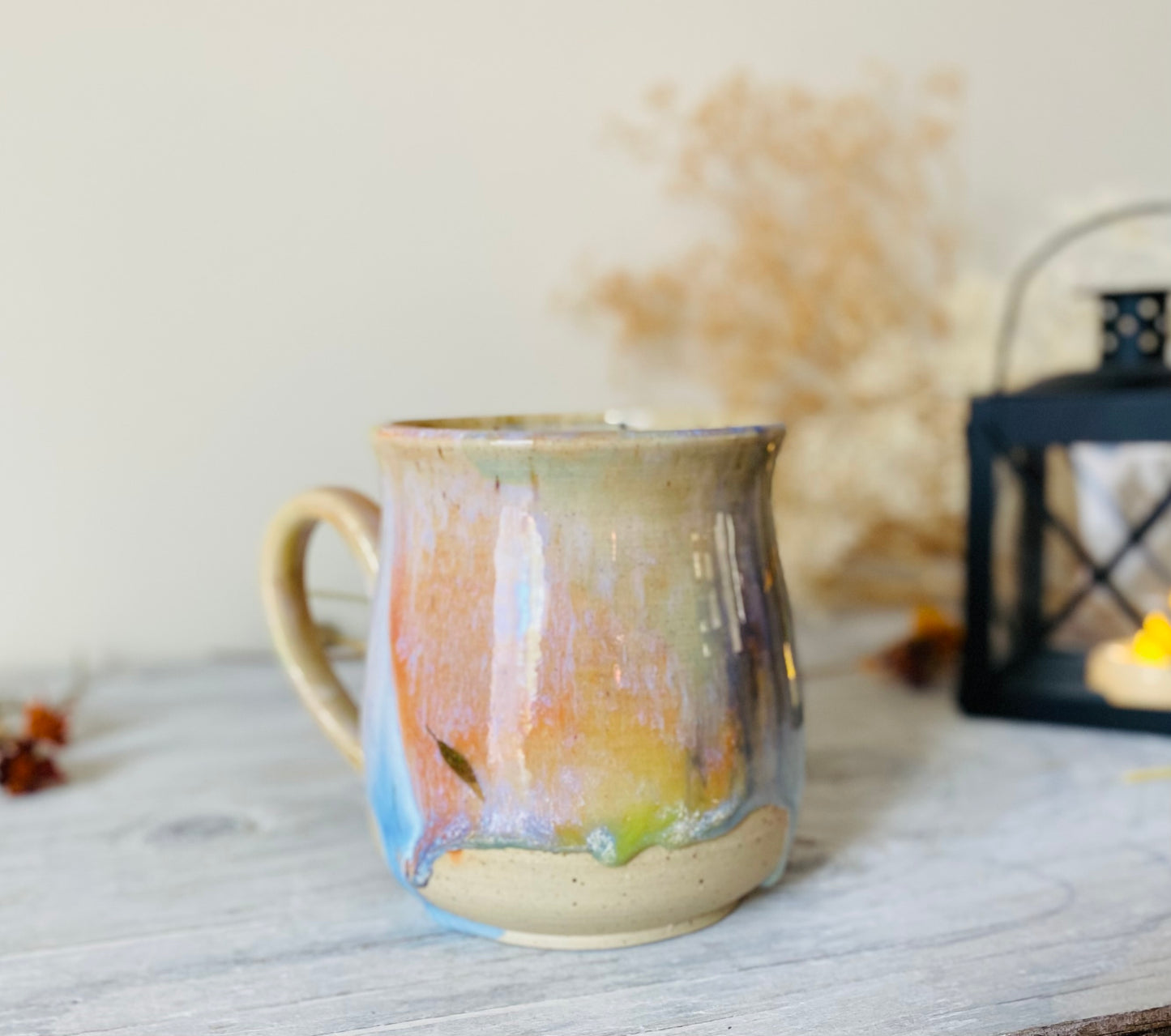 Rainbow Feathers of Gold Mug