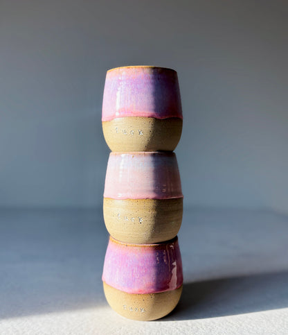 “Fuck” Tumbler in Radiant Rose (2 available) (12-13 fl oz)