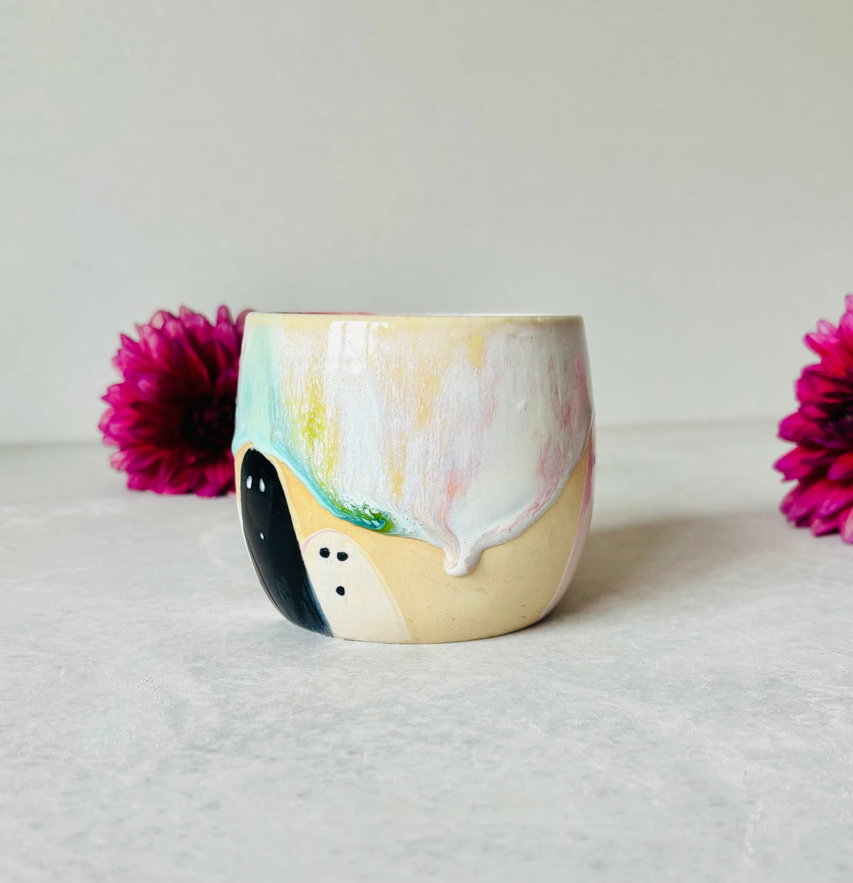 Pastel Rainbow & 22k Gold Ghost Mug