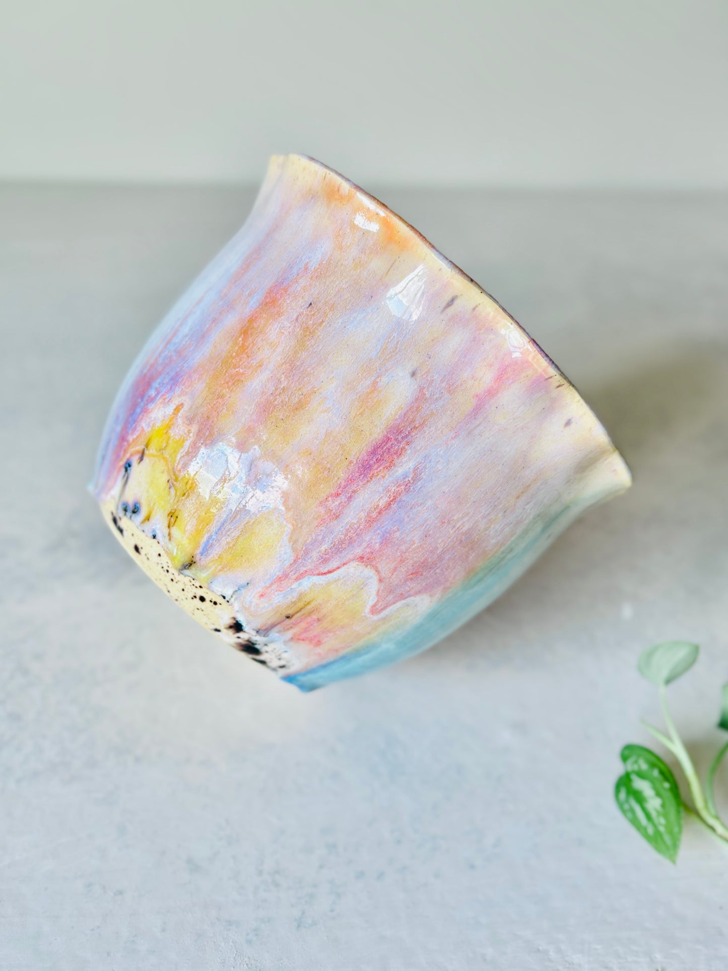 Radiant Rainbow Serving Bowl or Planter (8 cups)