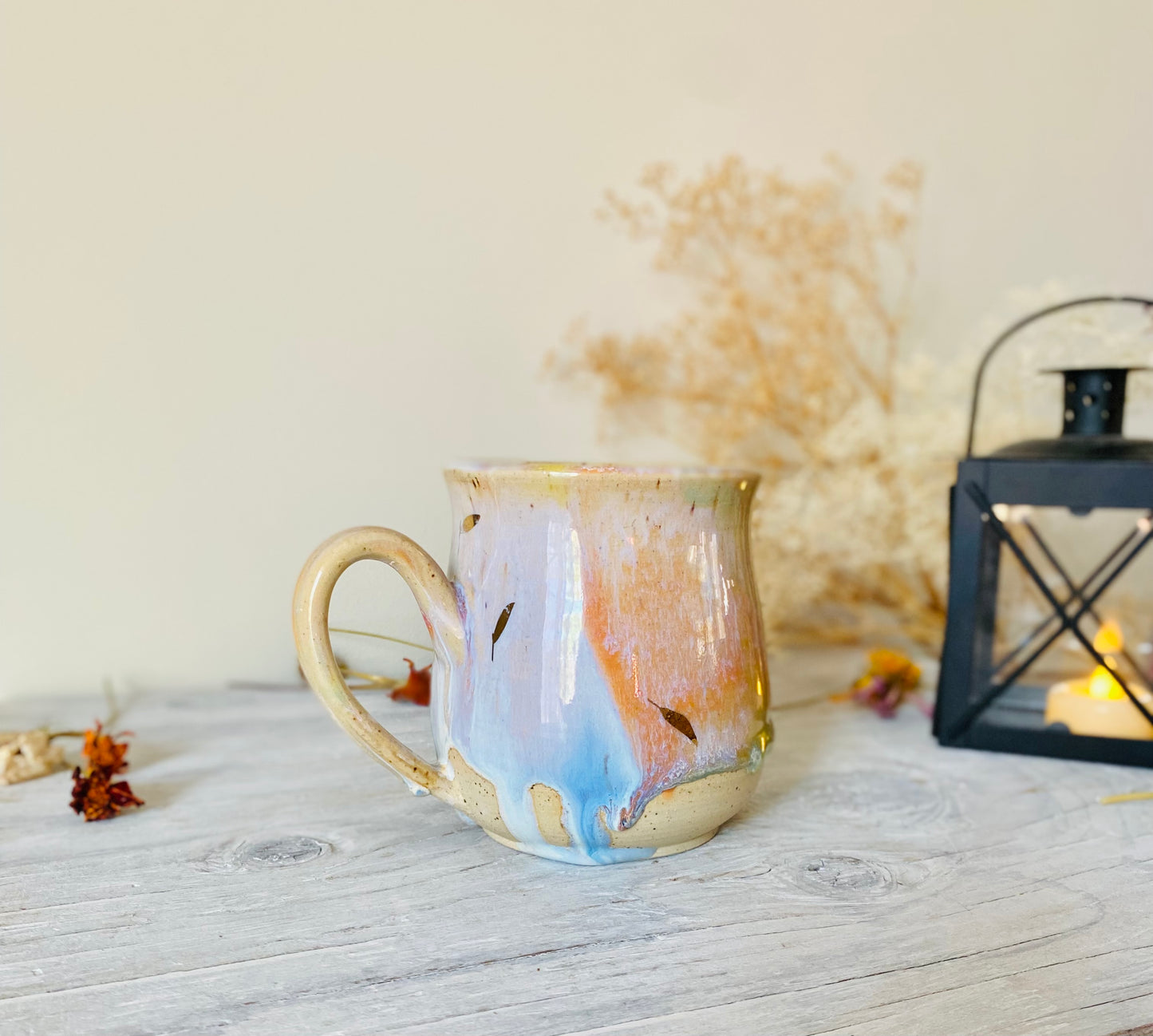 Rainbow Feathers of Gold Mug