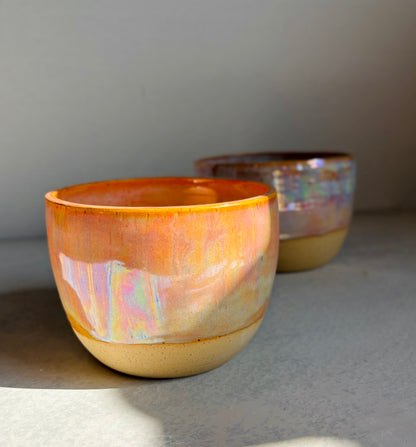 Serving Bowl in Pastel Iridescent Persimmon (7cups)
