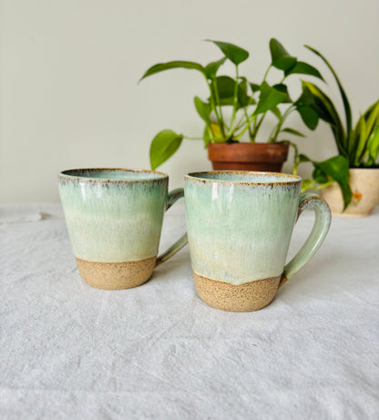 Soft Sage Mug in Brown Speckled Stoneware(15 fl oz)