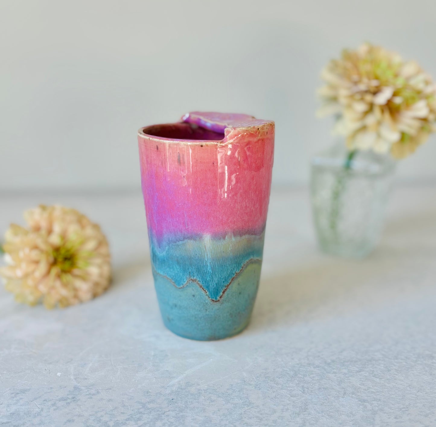 Watermelon Rose Detailed Travel Mug