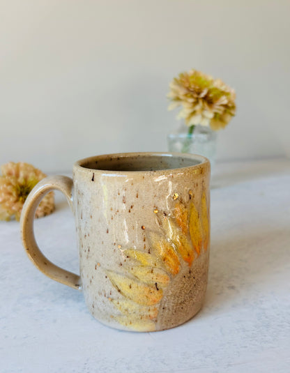 Sunflower Mug 22k Gold