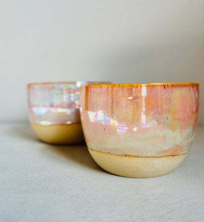Serving Bowl in Pastel Iridescent Persimmon (7cups)