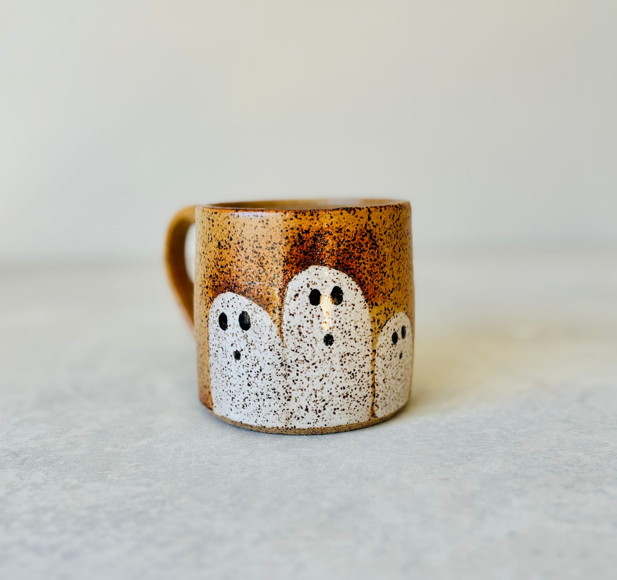 Spooky Speckled Peek-a-boo Ghost Mug (12 fl oz)