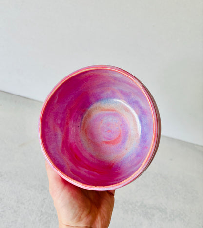 Textured Small Bowl Pink Cadillac