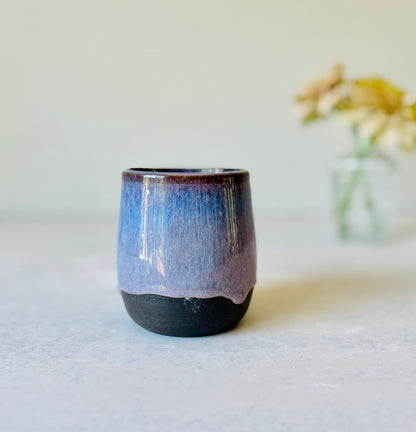 Lavender Black Clay Thumb Mug