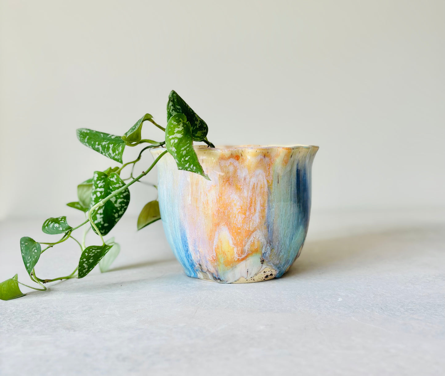 Radiant Rainbow Serving Bowl or Planter (8 cups)